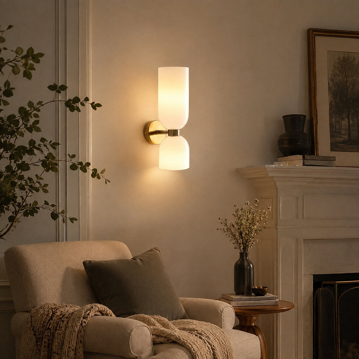 Edie Wall Lamp, 4.7-Inch x H 13.8-Inch, Gold for Living Room