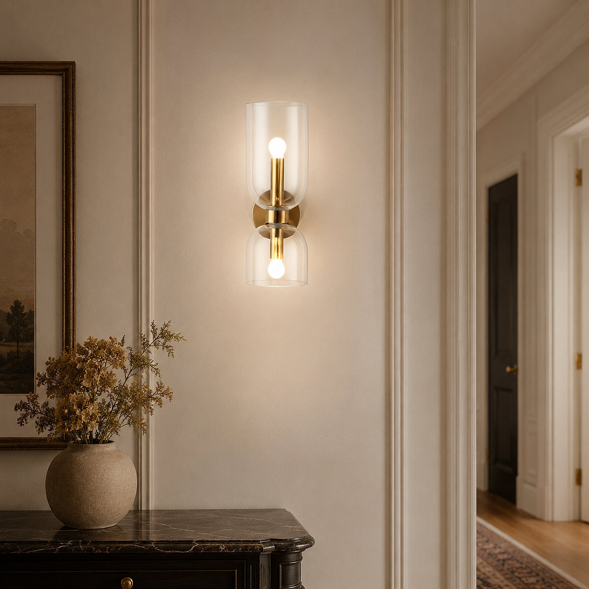 Edie Wall Lamp, 4.7-Inch x H 13.8-Inch, Gold for Living Room