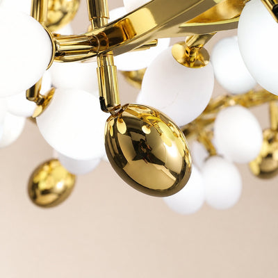 Tricolordeer Linear 80-Light Glass Pendant Chandelier