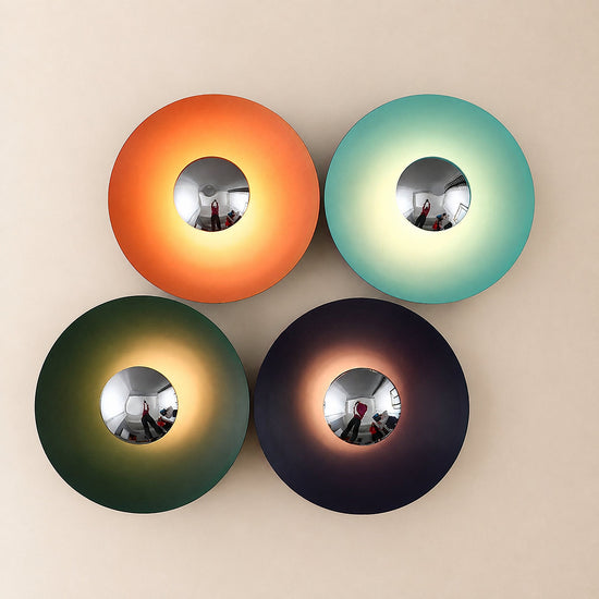 Simplicity Glow Wall Lamp, 11.8~23.6-Inch x H 11.8~23.6-Inch, Orange & Chrome, Warm Light for Living Room