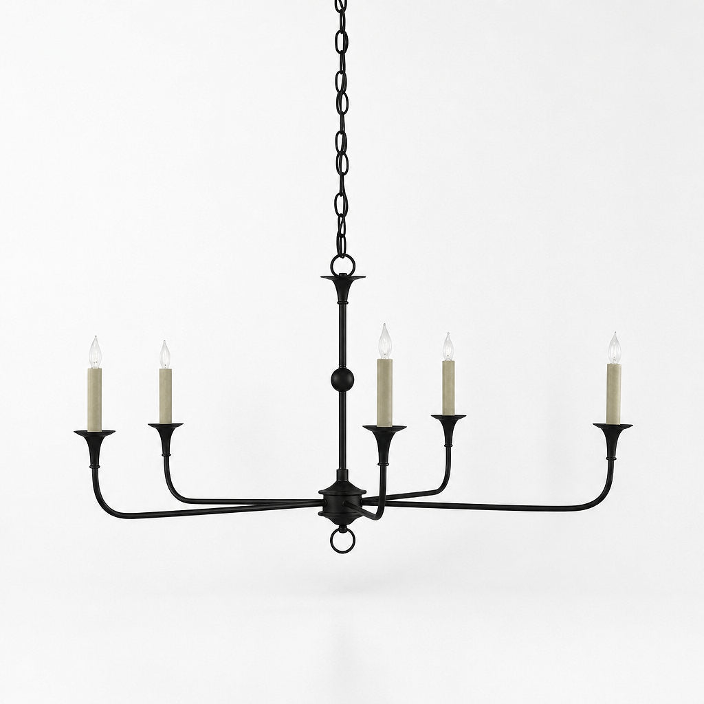 Tricolordeer Round Brass Minimalist Chandelier
