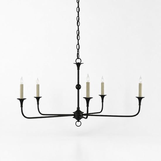 Tricolordeer Round Brass Minimalist Chandelier