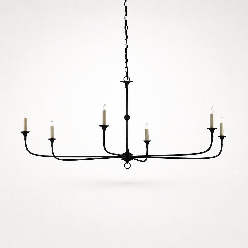 Tricolordeer Round Brass Minimalist Chandelier