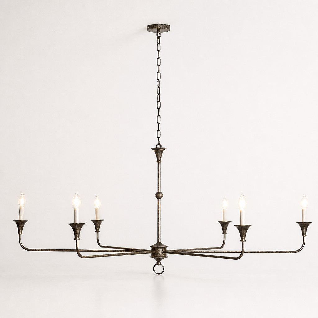 Tricolordeer Round Brass Minimalist Chandelier