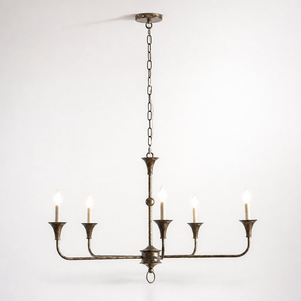 Tricolordeer Round Brass Minimalist Chandelier