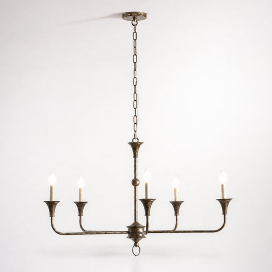 Tricolordeer Round Brass Minimalist Chandelier