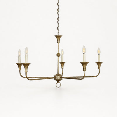 Tricolordeer Round Brass Minimalist Chandelier