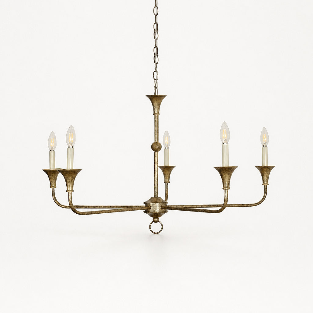Tricolordeer Round Brass Minimalist Chandelier