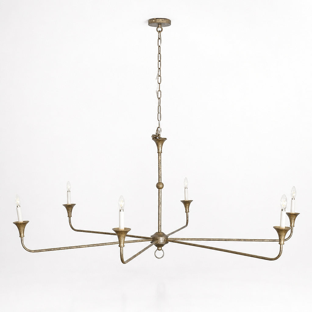 Tricolordeer Round Brass Minimalist Chandelier