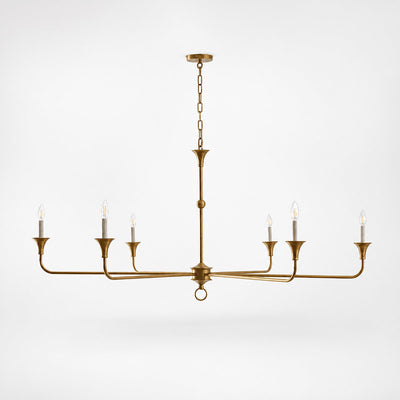 Tricolordeer Round Brass Minimalist Chandelier