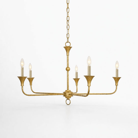 Tricolordeer Round Brass Minimalist Chandelier
