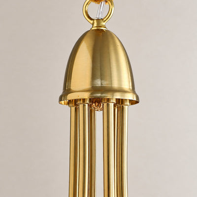 Tricolordeer Frosted Glass Gold Chandelier