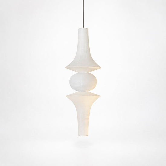 Sculptural Tiered Pendant Light 3 Bulbs