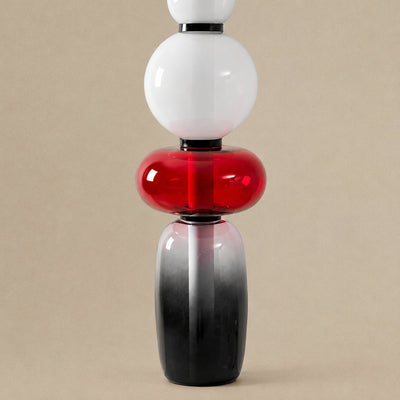 Artisan Hand-Blown Glass Stacked Floor Lamp
