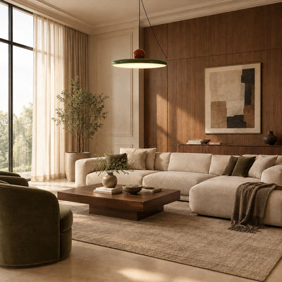 Round Disc Swag Pendant Light