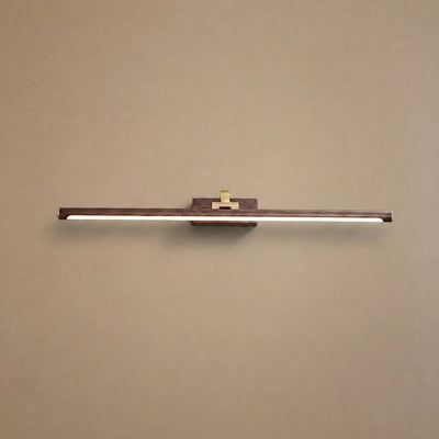 Walnut Color Linear LED Wall Lamp, 15.7~27.5-Inch x H 3.3-Inch, Walnut, Warm Light for Living Room & Dining Room