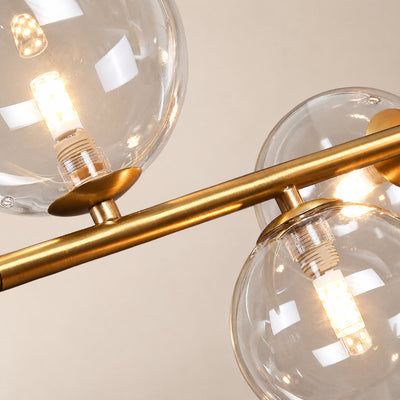 Tricolordeer Gold Metal and Glass Chandelier