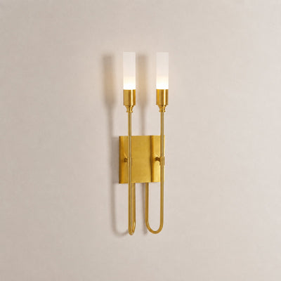 Double Arrow Wall Lamp, 3.9~5.5-Inch x H 23.6-Inch, Antique Brass (brass) for Living Room