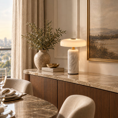 Tricolordeer Sculptural Marble LED Accent Lamp