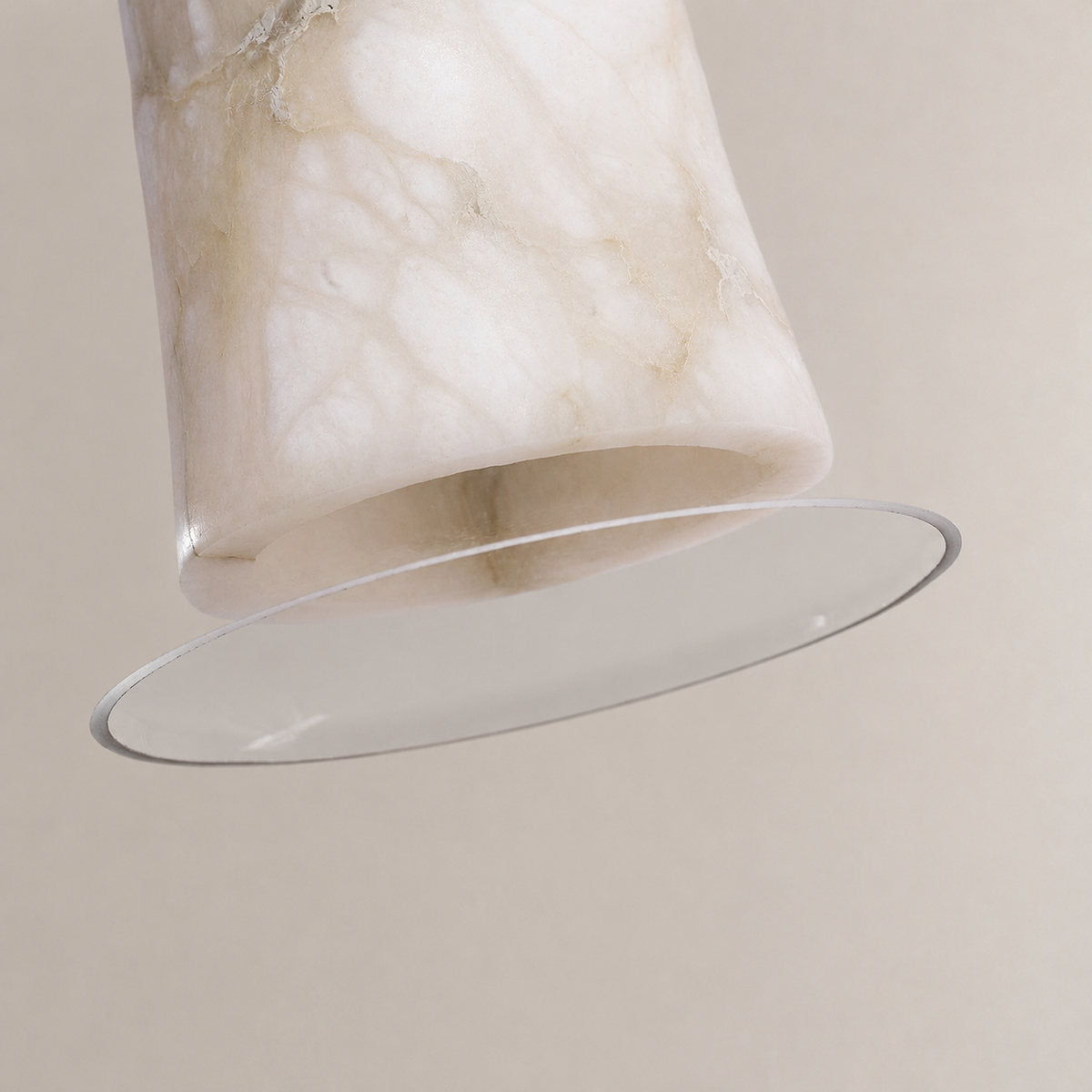 Cylinder Pendant Light in Alabaster and Glass