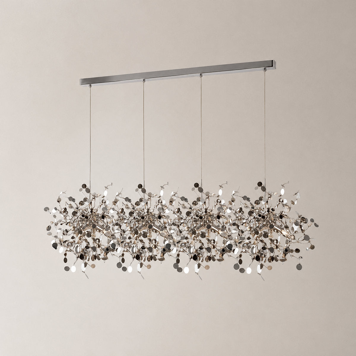 Tricolordeer Polished Disc Stainless Steel Pendant Lamp