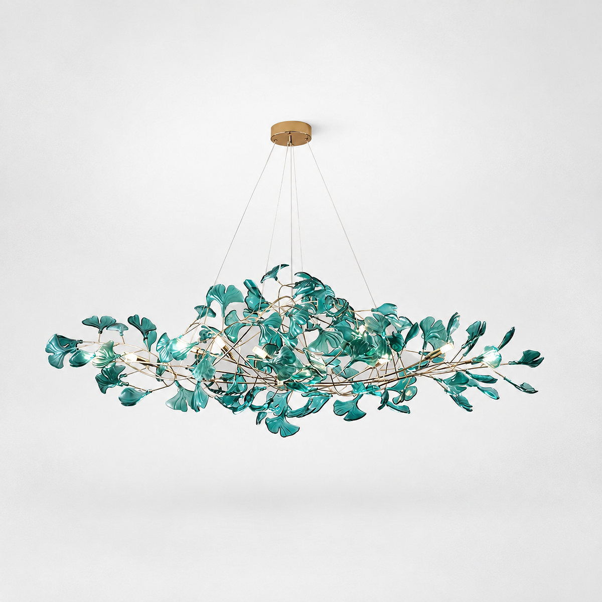 Tricolordeer Botanical Linear Multi-Light Chandelier