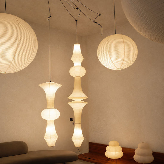 Sculptural Tiered Pendant Light 3 Bulbs