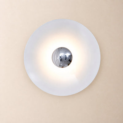 Simplicity Glow Wall Lamp, 11.8~23.6-Inch x H 11.8~23.6-Inch, Orange & Chrome, Warm Light for Living Room
