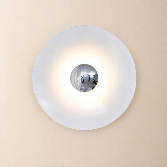 Simplicity Glow Wall Lamp, 11.8~23.6-Inch x H 11.8~23.6-Inch, Orange & Chrome, Warm Light for Living Room