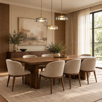 Tricolordeer Nordic Modern Round Brass Glass Pendant Light