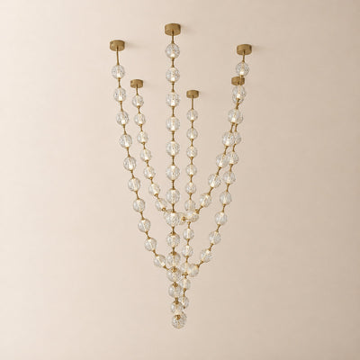 Draped Acrylic Sphere Link Chandelier