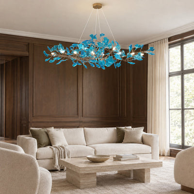 Tricolordeer Botanical Linear Multi-Light Chandelier