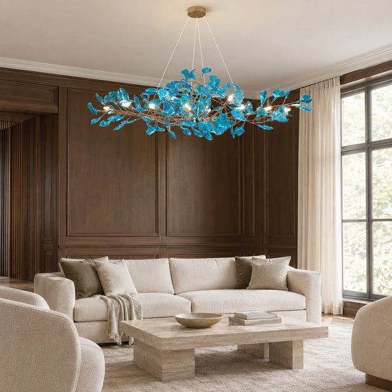 Tricolordeer Botanical Linear Multi-Light Chandelier