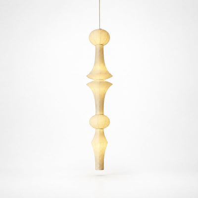 Sculptural Tiered Pendant Light 3 Bulbs