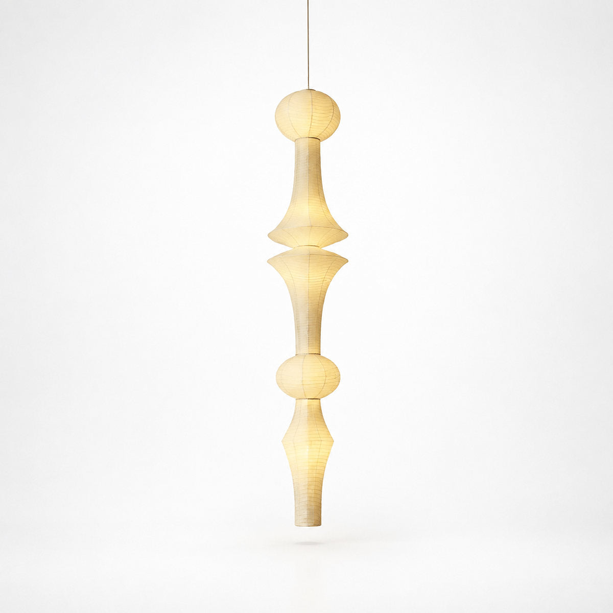 Sculptural Tiered Pendant Light 3 Bulbs