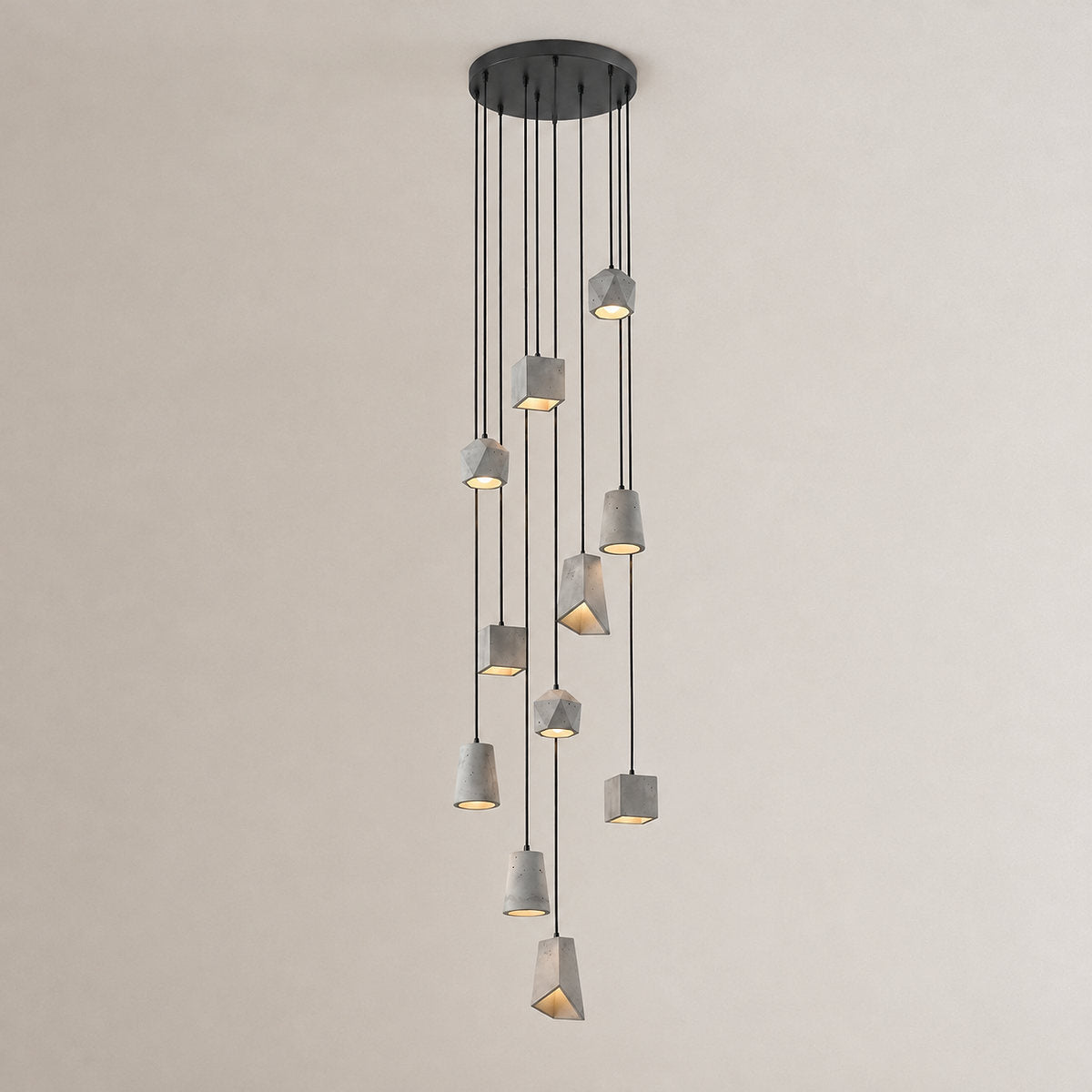 Faceted Concrete Pendant Light