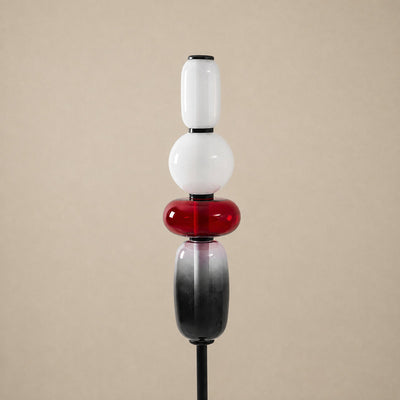 Artisan Hand-Blown Glass Stacked Floor Lamp