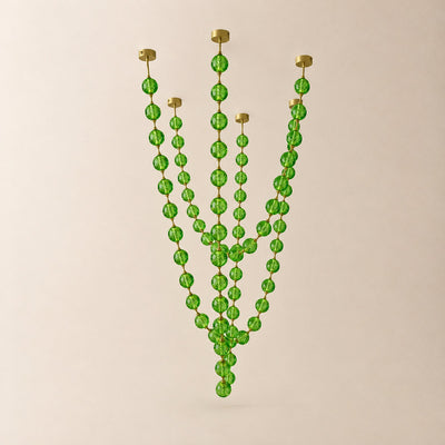 Draped Acrylic Sphere Link Chandelier