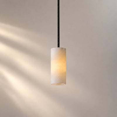 Tricolordeer Three-Light Alabaster Chandelier Nickel