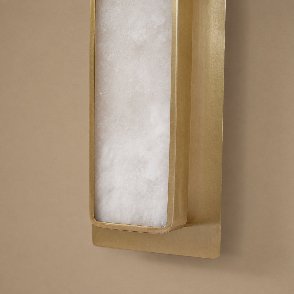 Velmora Alabaster Wall Lamp, 5.1-Inch x H 20.1-Inch, Gold & White, Warm Light for Living Room & Dining Room