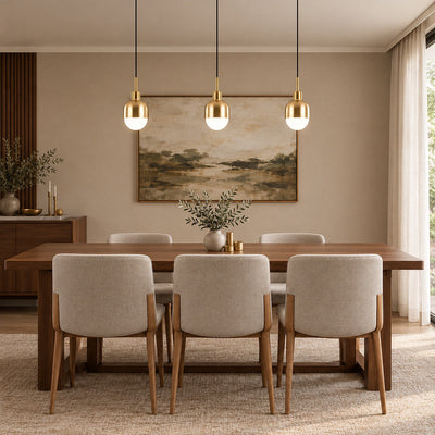 Tricolordeer Copper and White Glass Globe Pendant Light
