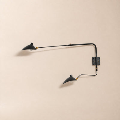 Multi-Arm Spider Wall Lamp, L 55-Inch x H 30.3-Inch, Black for Living Room