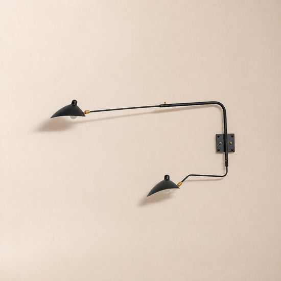Multi-Arm Spider Wall Lamp, L 55-Inch x H 30.3-Inch, Black for Living Room