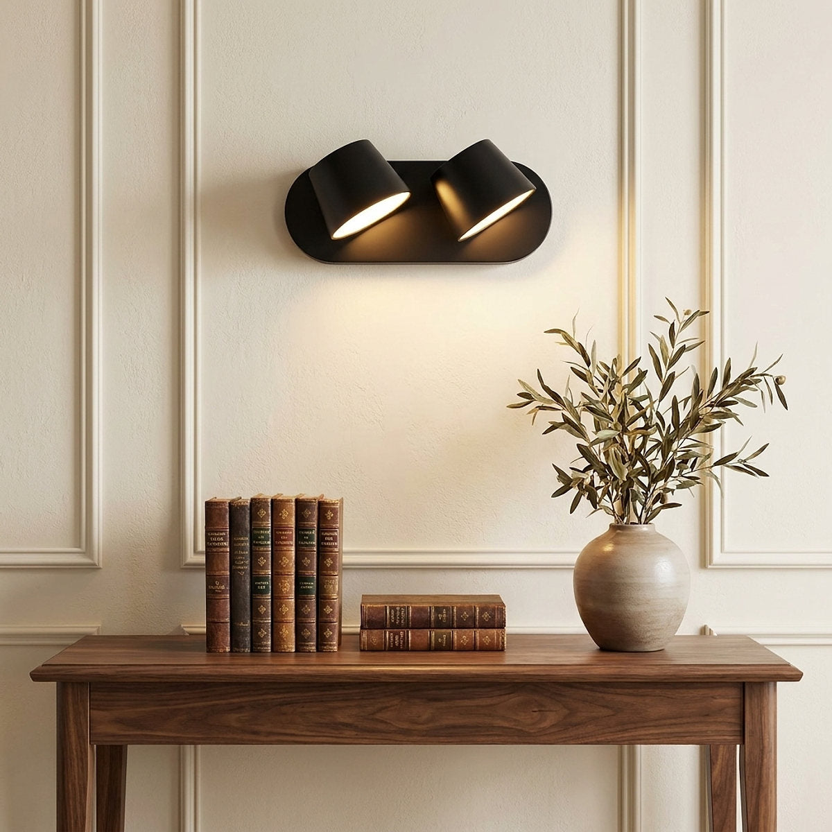 Angle Adjustable Reading Wall Lamp, 4.7~15-Inch x H 4.7-Inch, White, Warm Light for Bedroom & Living Room