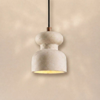 Natural Stone Double Sphere Pendant Lamp for Dining Room & Living Room
