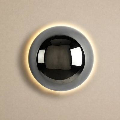 Aurum Sphere Wall Lamp, 6.3-Inch x H 3.9-Inch, Chrome, Warm Light for Living Room & Dining Room