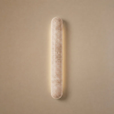 Liora Travertine Wall Lamp, 3.1-Inch x H 13.8~35.4-Inch, Yellow Travertine, Warm Light for Living Room & Dining Room
