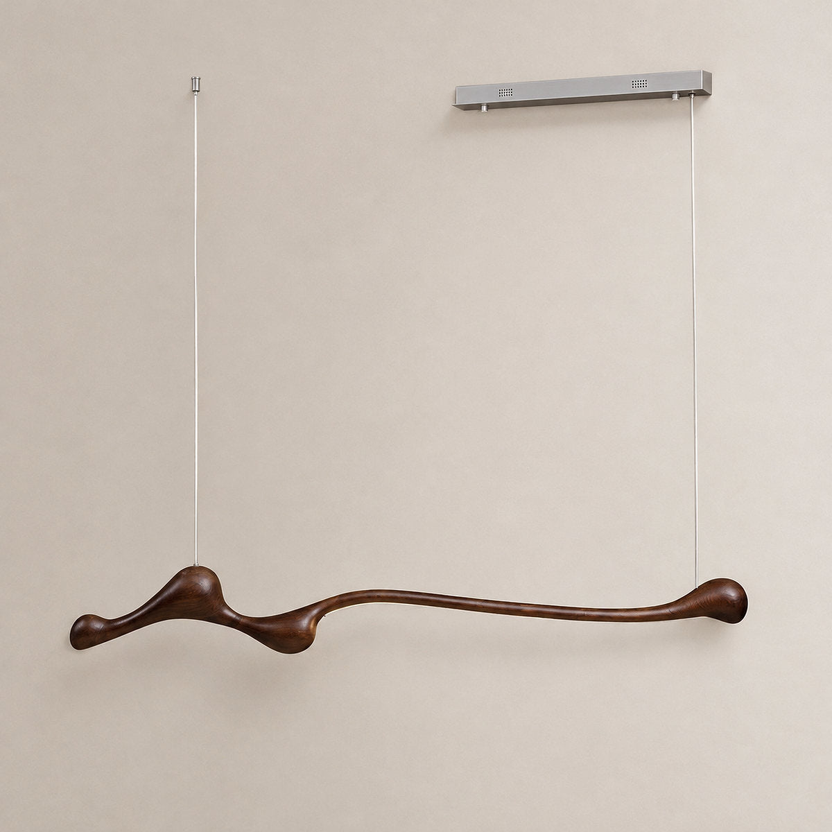 Sculpted Ash Wood Organic Branch Pendant Light
