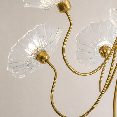 Tricolordeer Frosted Glass Gold Chandelier