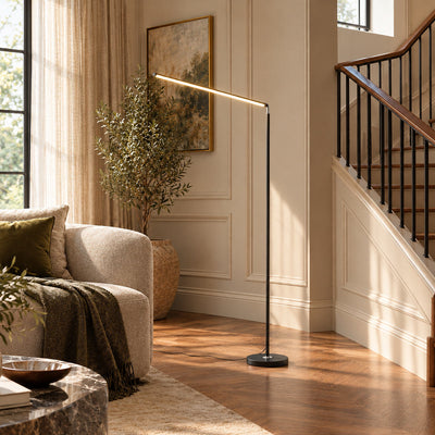 Linear Minimalist LED Reading Floor Lamp